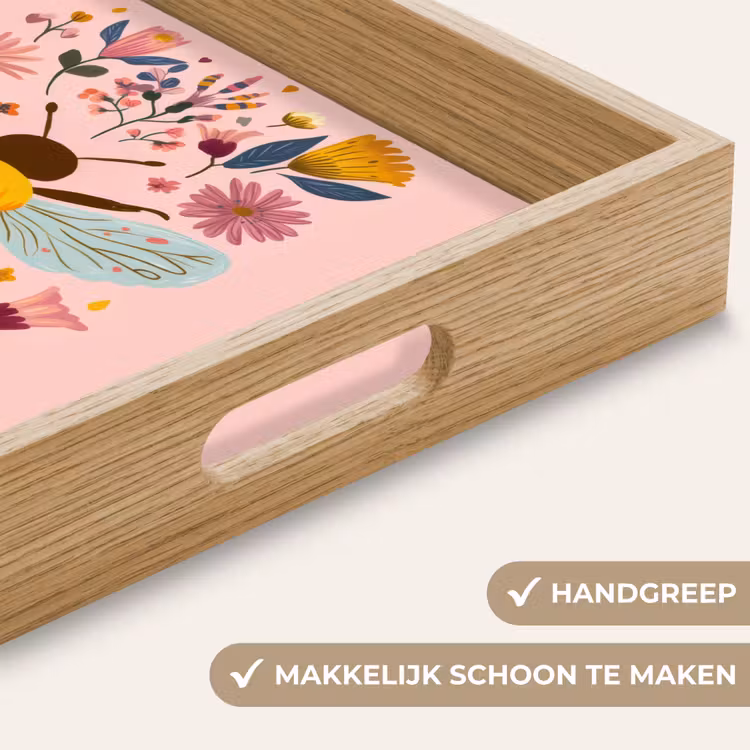 Dienblad - Bij - Geel - Bloemen - Kleurrijk — 5