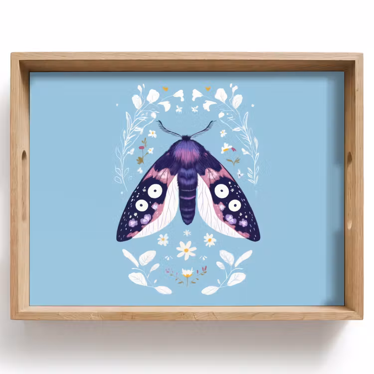 Dienblad - Bladeren - Wit - Vlinder - Insect — 1