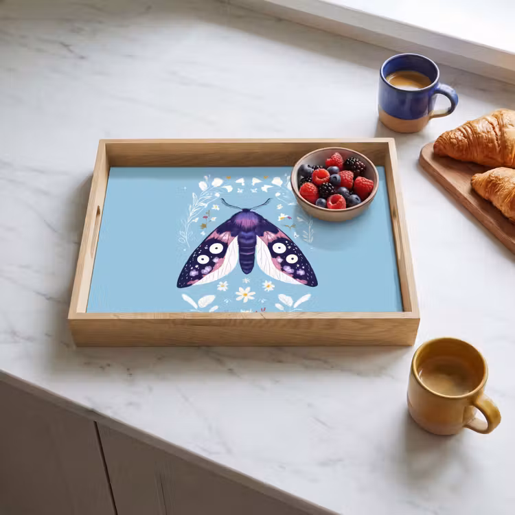 Dienblad - Bladeren - Wit - Vlinder - Insect — 4