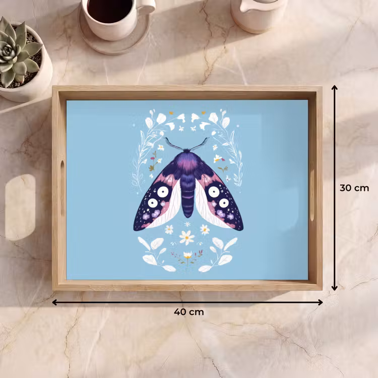 Dienblad - Bladeren - Wit - Vlinder - Insect — 9