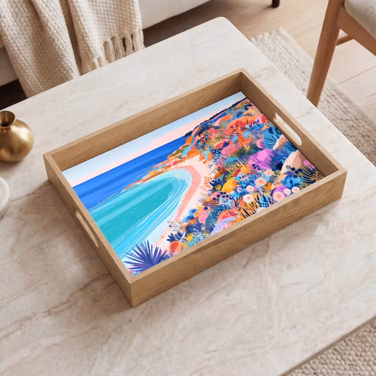 Dienblad - Bloemenweide - Zee - Zomers — 2