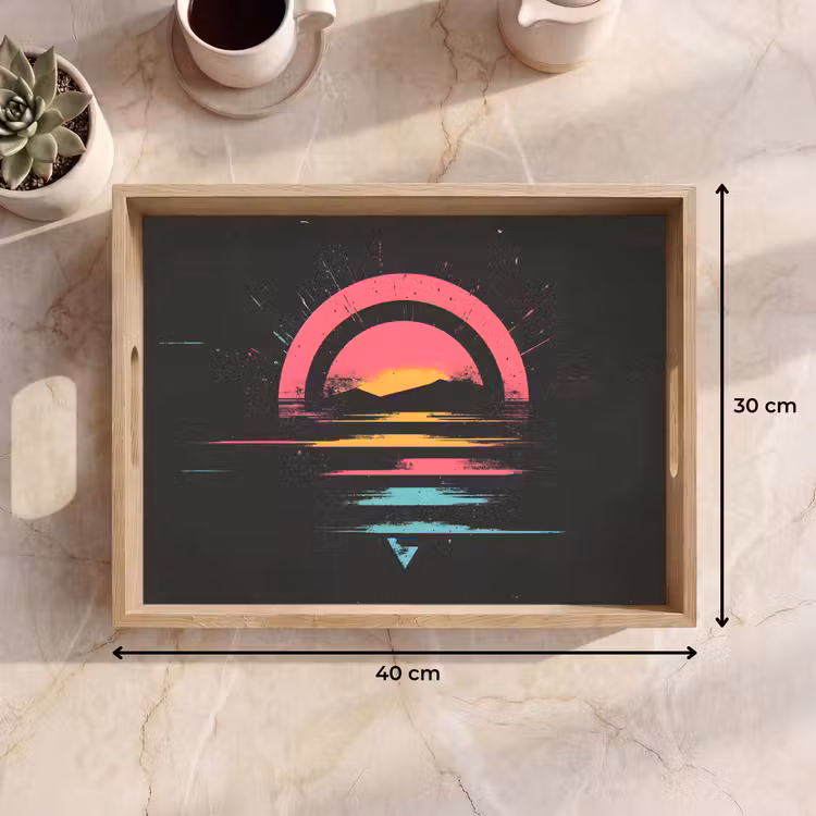 Dienblad - Cirkel - Abstract - Roze — 9