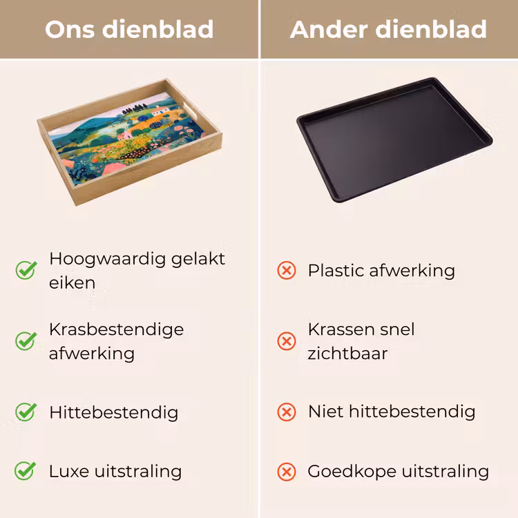 Dienblad - Heuvellandschap - Fantasierijk - Kleurcontrasten — 3