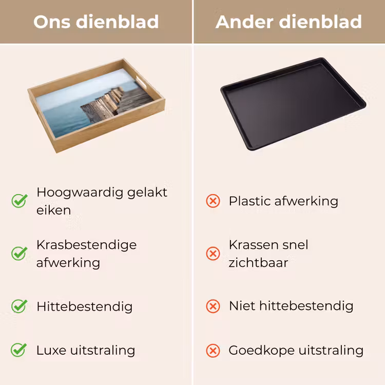Dienblad - Houten steiger - Helderblauwe lucht — 3