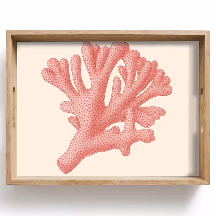 Dienblad - Koraal - Stipjes - Roze — 1
