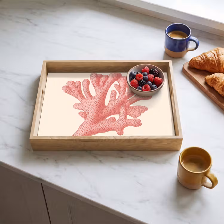 Dienblad - Koraal - Stipjes - Roze — 4