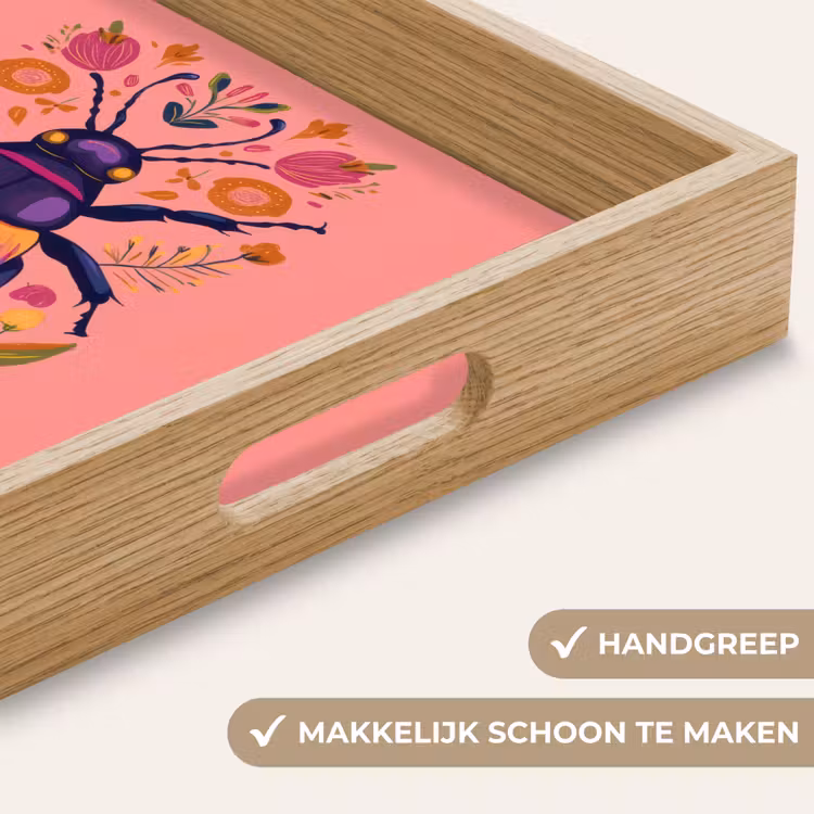 Dienblad - Paars - Kever - Stipjes - Bloemen — 5