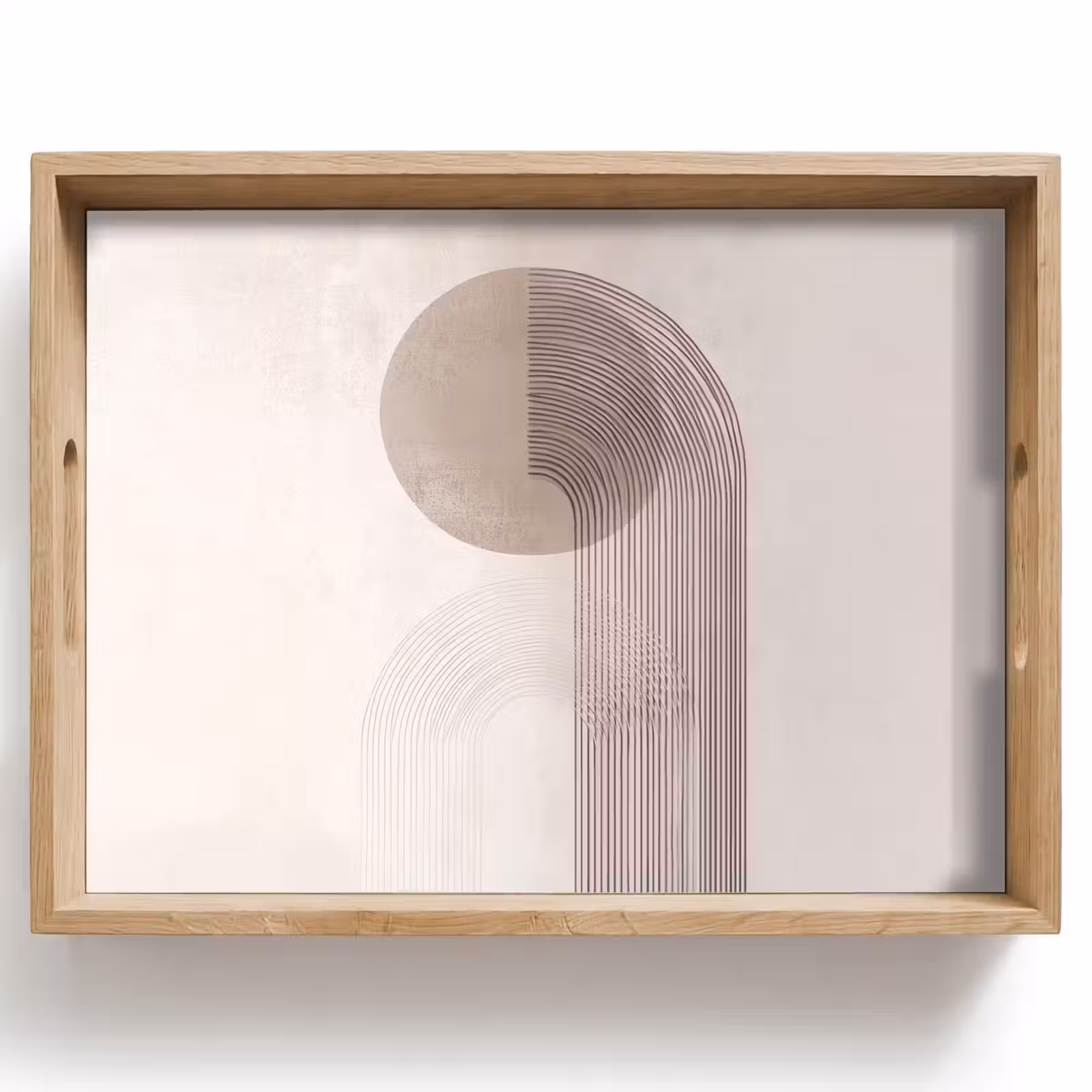 Dienblad - Minimalistisch - Cirkel - Lichtgrijs — 1