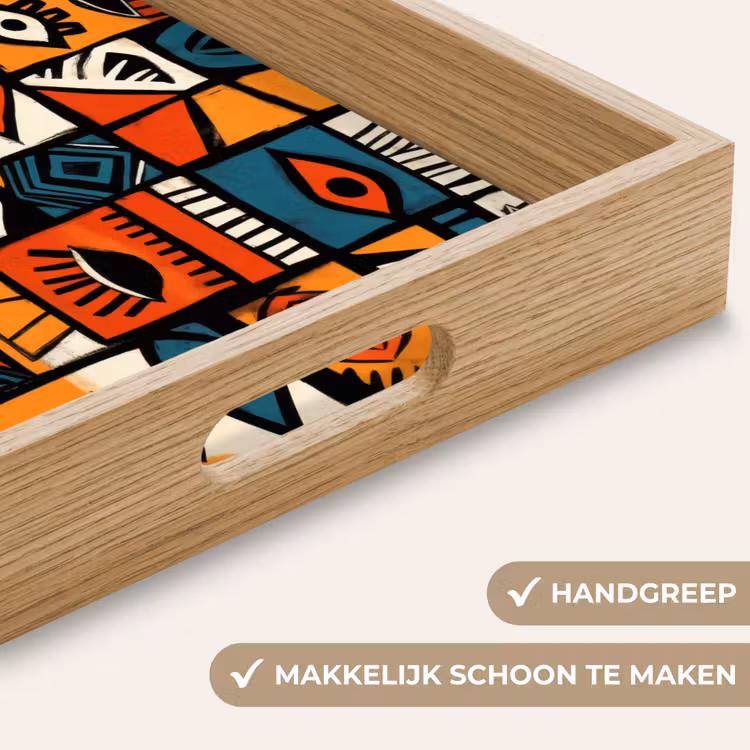 Dienblad - Abstract - Gezichten - Mozaïek — 5