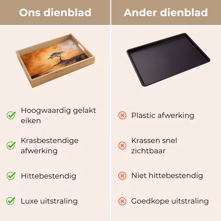 Dienblad - Boom - Landschap - Oranje — 3