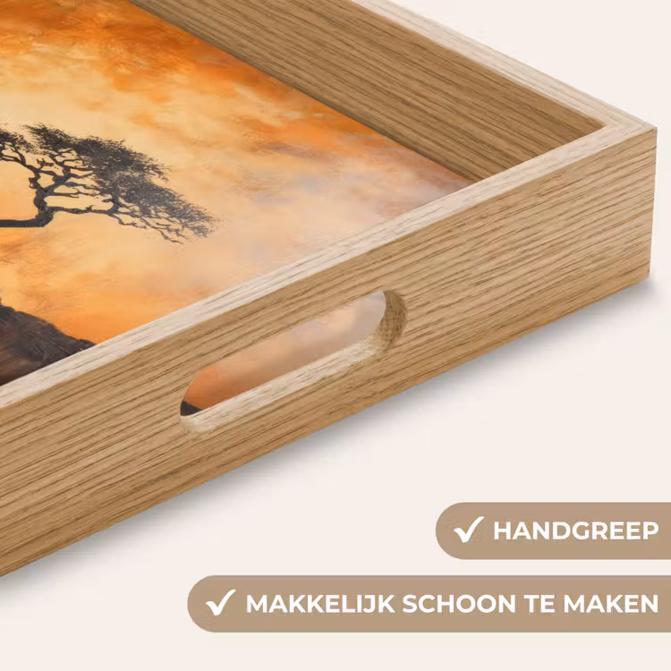 Dienblad - Boom - Landschap - Oranje — 5