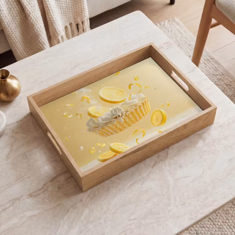 Dienblad - Citroen - Taart - Eten - Geel — 2