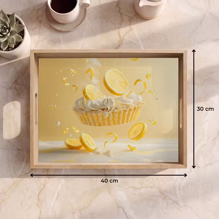 Dienblad - Citroen - Taart - Eten - Geel — 9