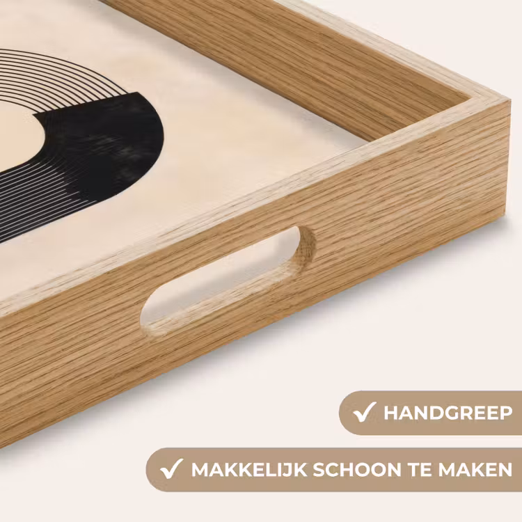 Dienblad - Grafisch gebogen motief - Beige — 5