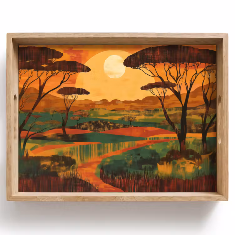 Dienblad - Landschap - Afrikaans - Zon — 1