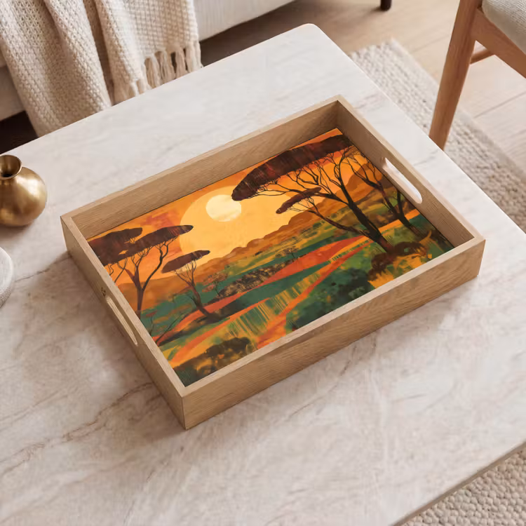 Dienblad - Landschap - Afrikaans - Zon — 2