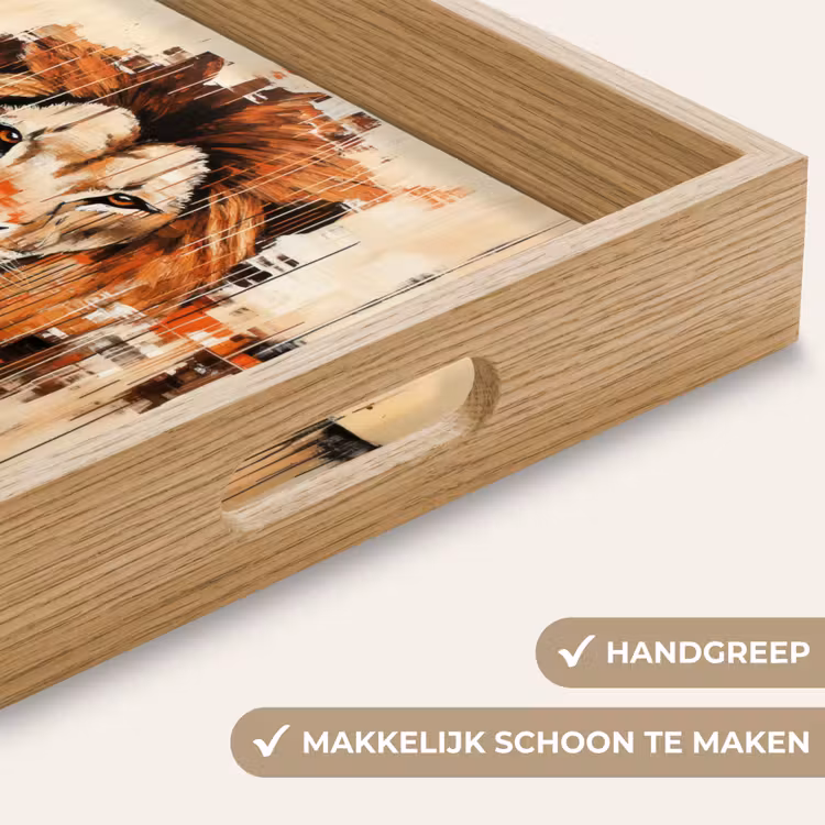 Dienblad - Leeuwenkop - Lijnen - Crème — 5