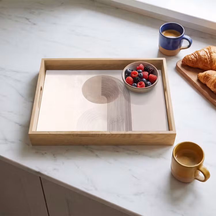 Dienblad - Minimalistisch - Cirkel - Lichtgrijs — 4