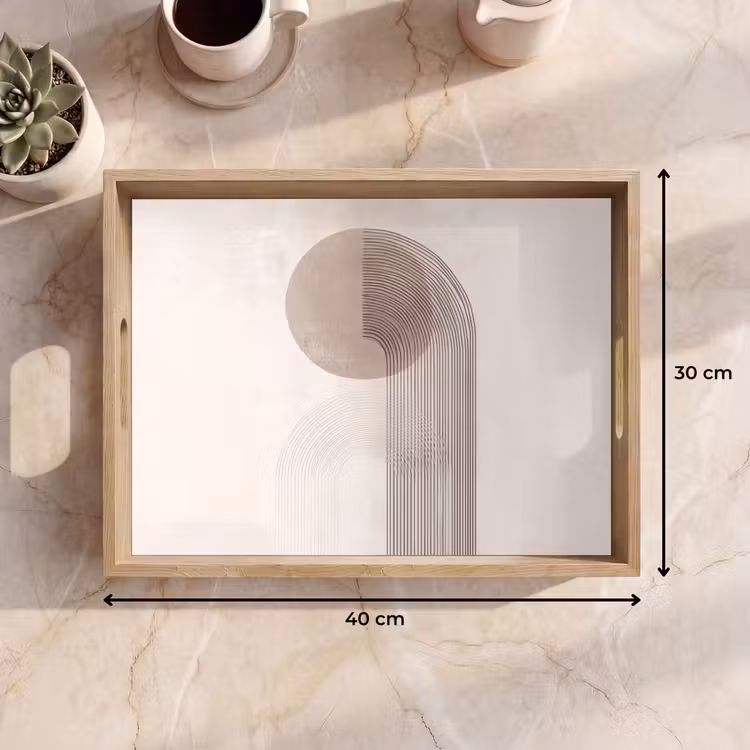 Dienblad - Minimalistisch - Cirkel - Lichtgrijs — 9