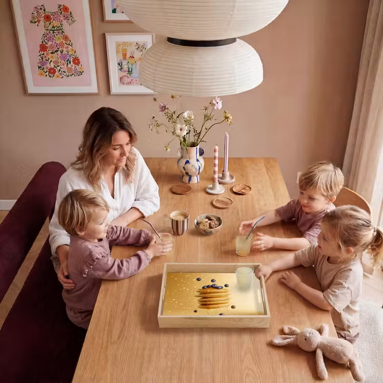 Dienblad - Pannenkoeken - Eten - Honing - Geel — 7