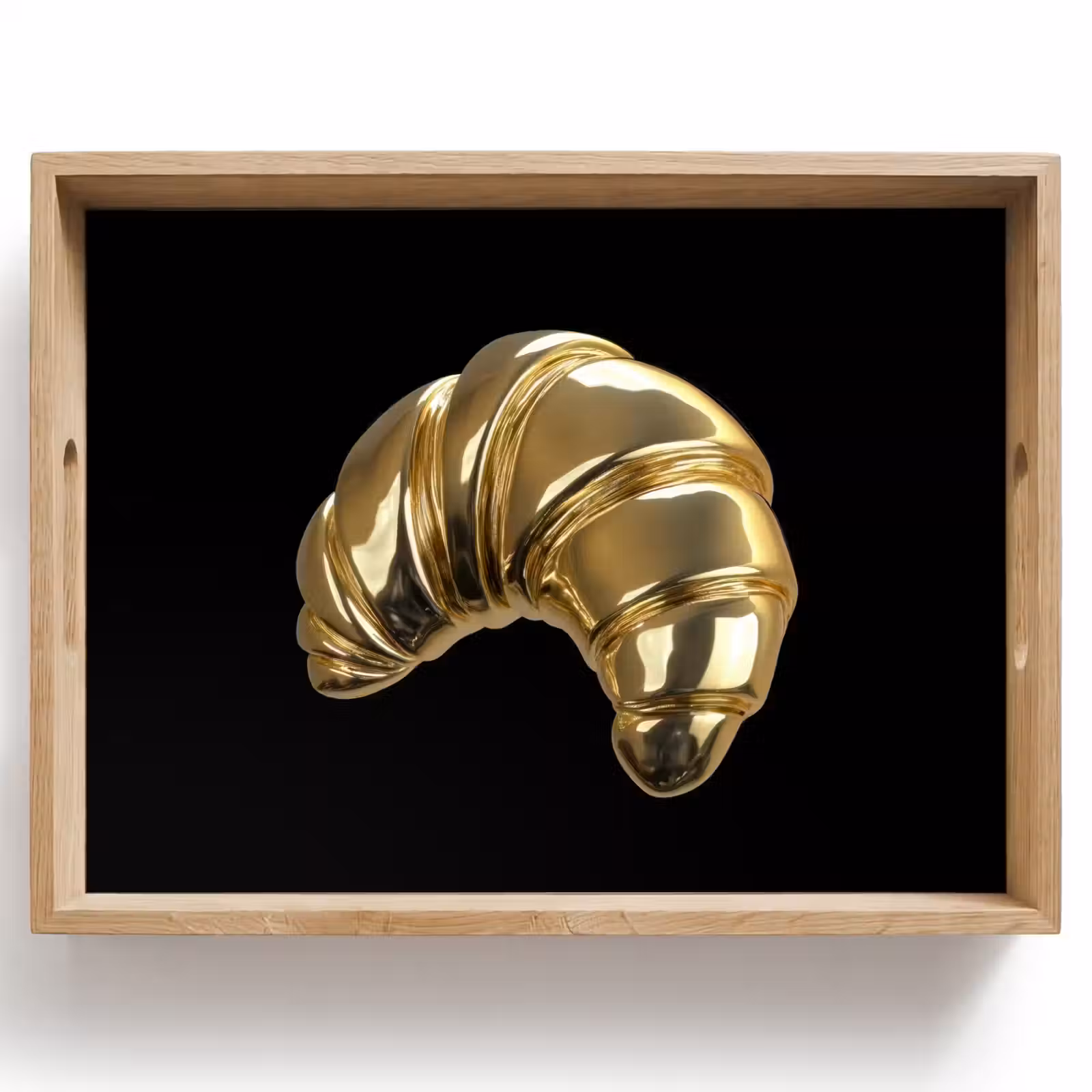 Dienblad - Croissant - Brood - Goud - Zwart — 1
