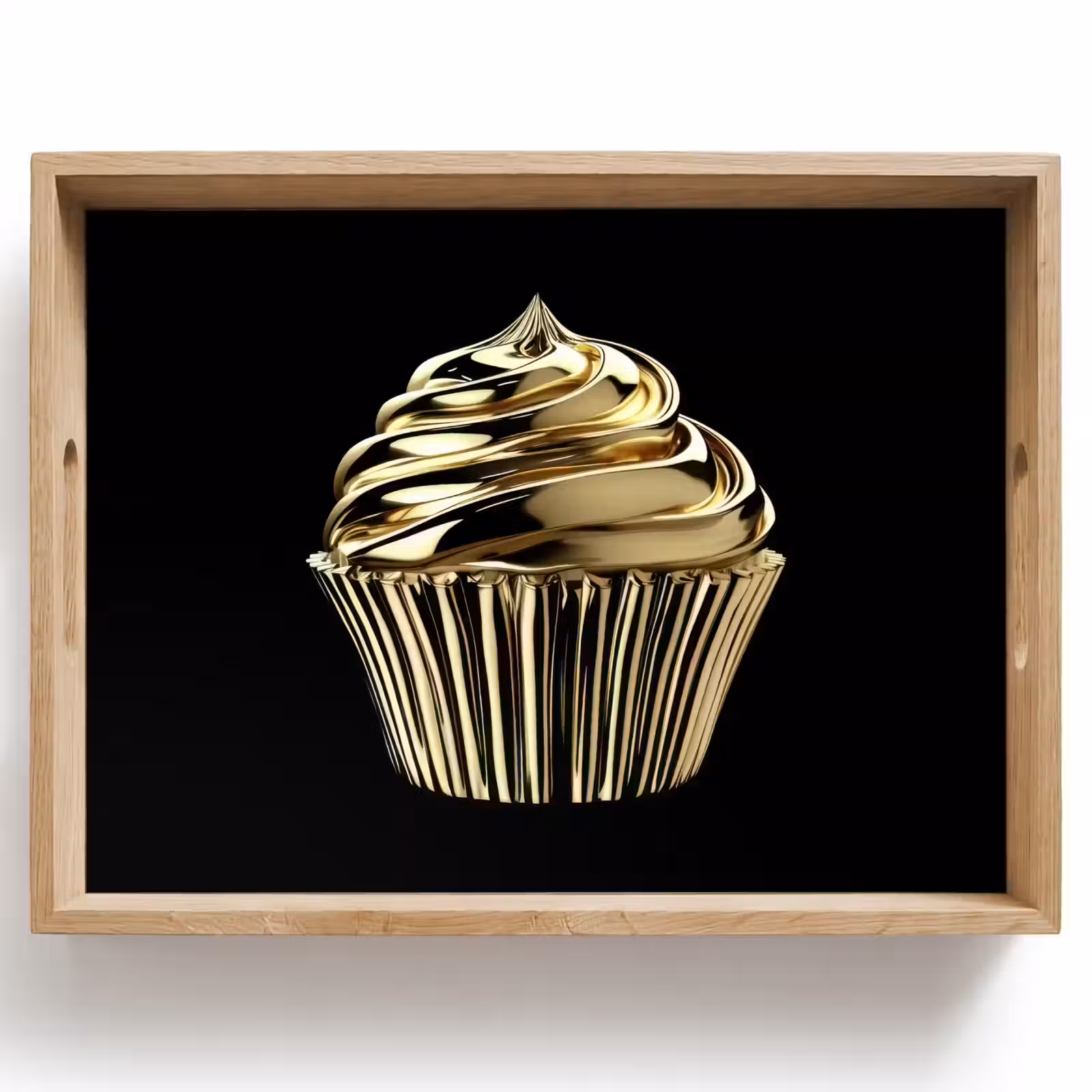 Dienblad - Cupcake - Eten - Goud - Zwart — 1