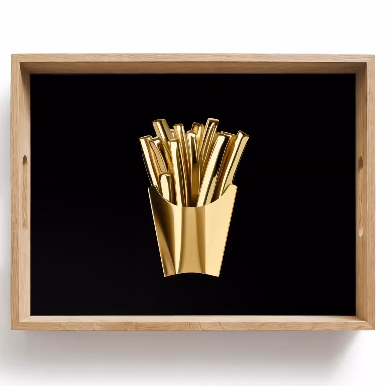 Dienblad - Friet - Goud - Chrome - Eten — 1
