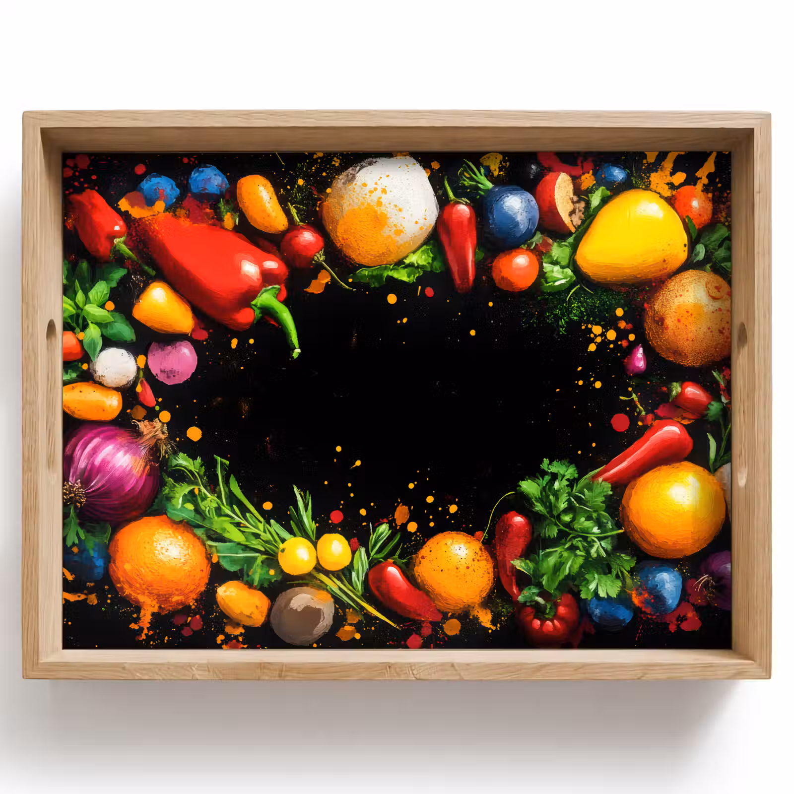 Dienblad - Groente - Graffiti - Kleurrijk - Koken - Abstract — 1