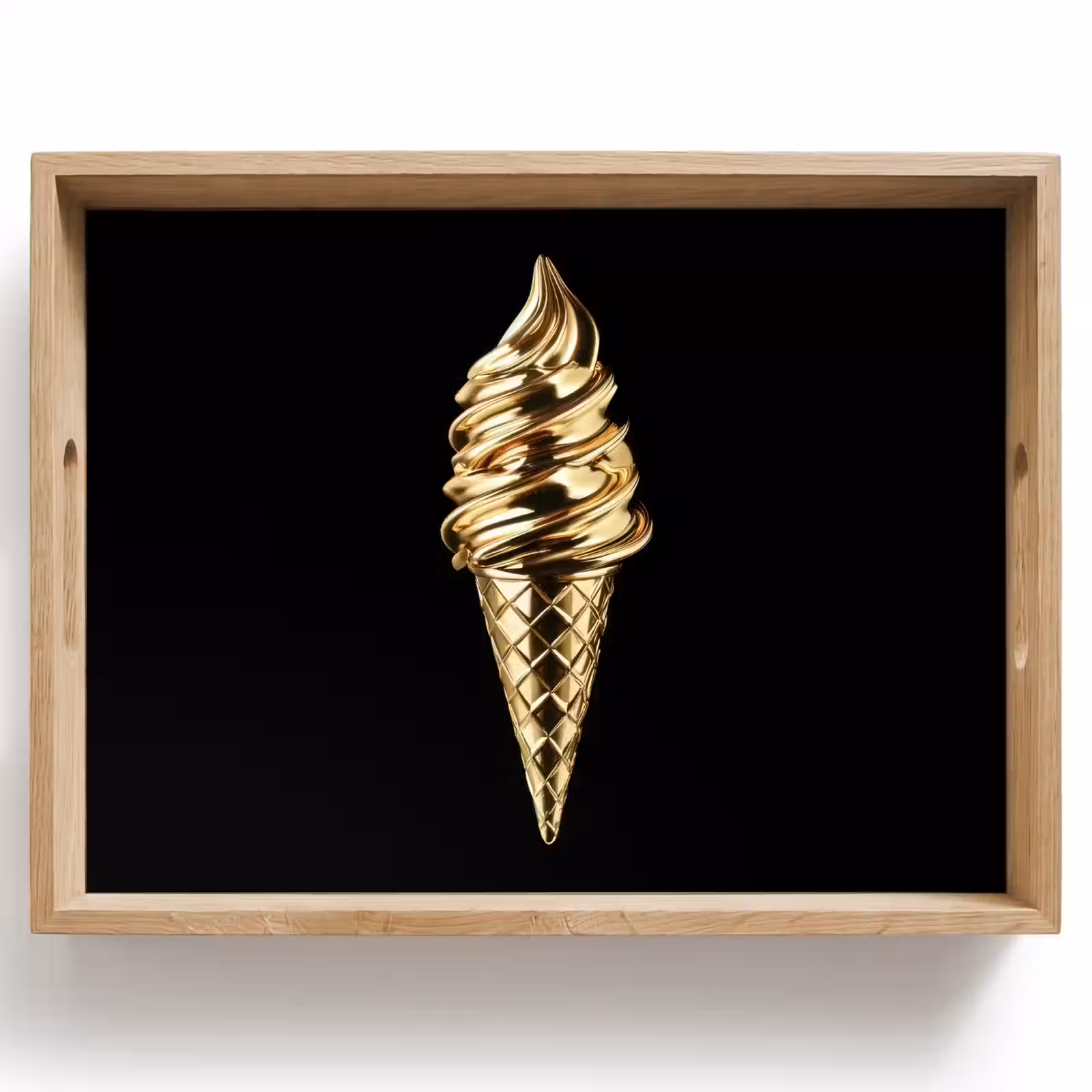 Dienblad - Ijs - Goud - Zwart - Eten — 1