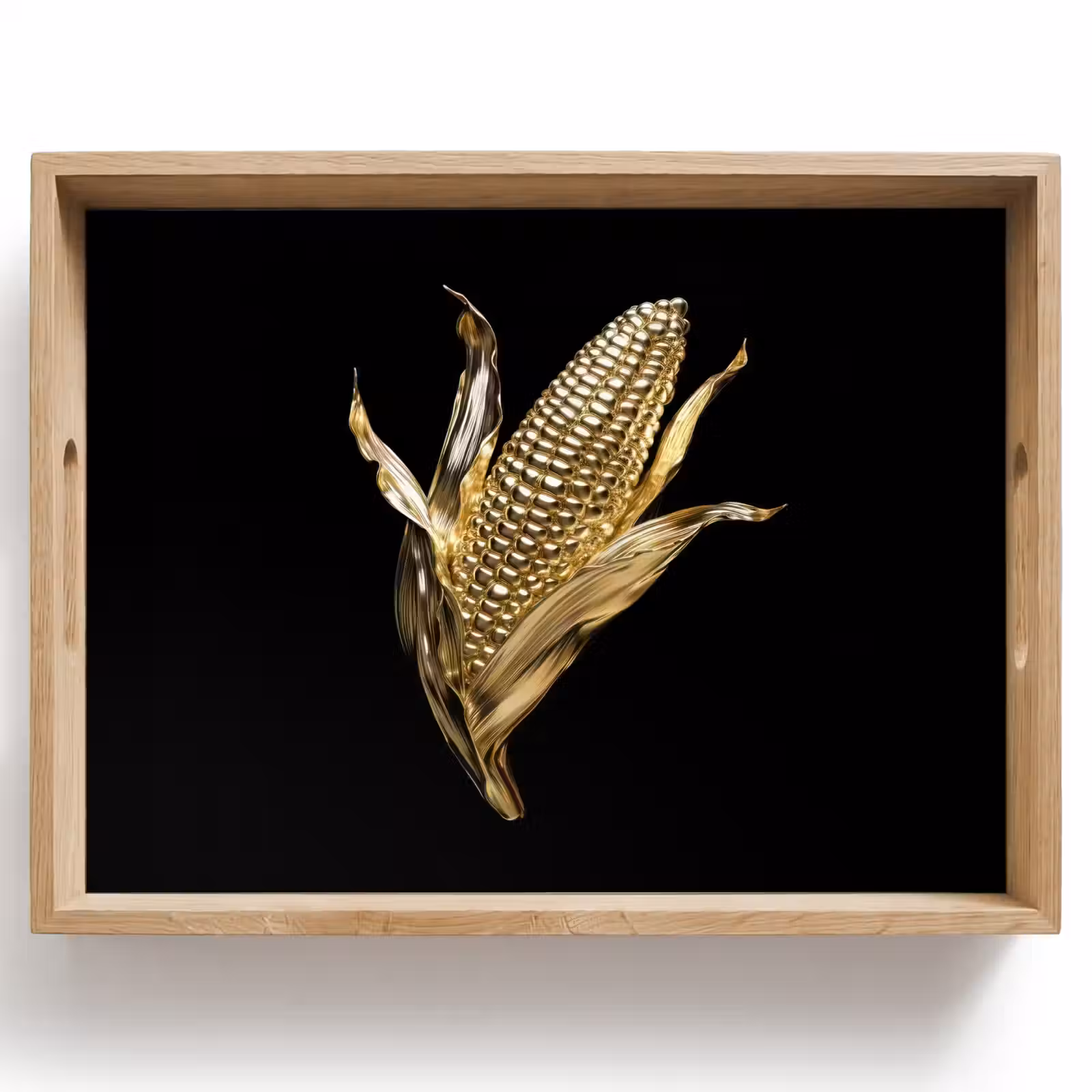 Dienblad - Mais - Eten - Goud - Zwart — 1