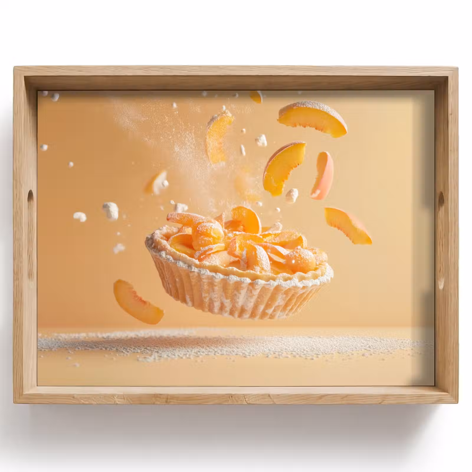 Dienblad - Peach - Eten - Taart - Oranje — 1