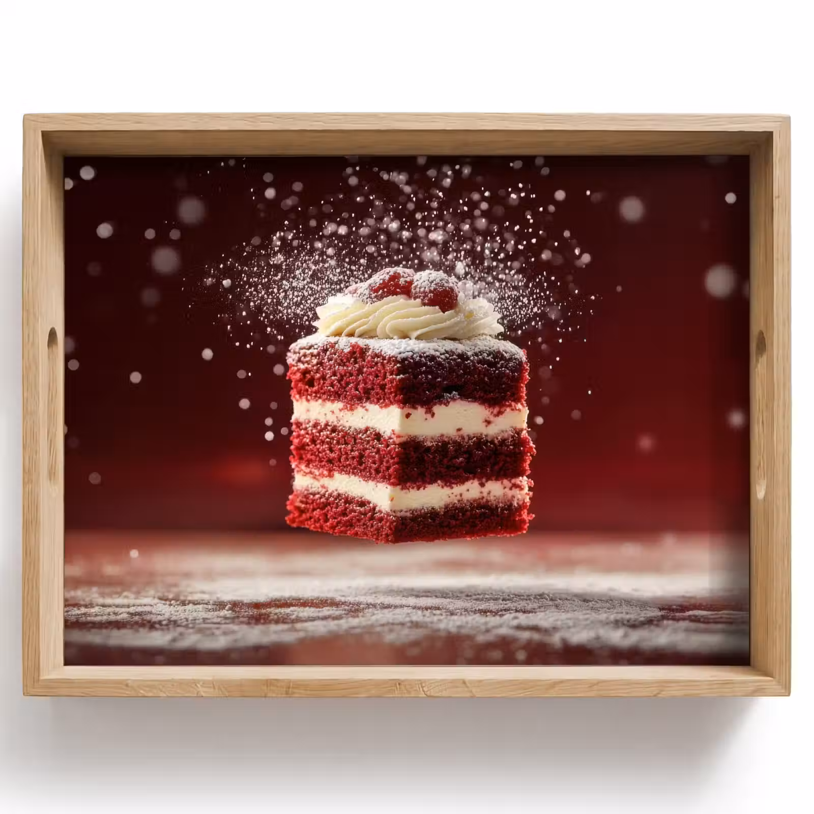 Dienblad - Rode - Velvet - Taart - Eten — 1