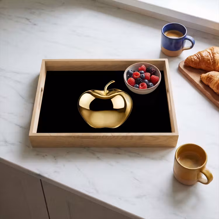 Dienblad - Appel - Goud - Chrome - Zwart — 4
