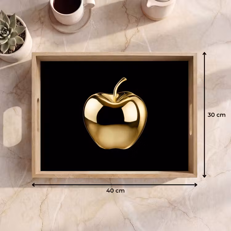 Dienblad - Appel - Goud - Chrome - Zwart — 9