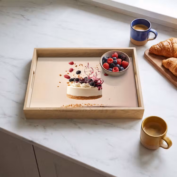 Dienblad - Cheesecake - Eten - Roze - Taart — 4