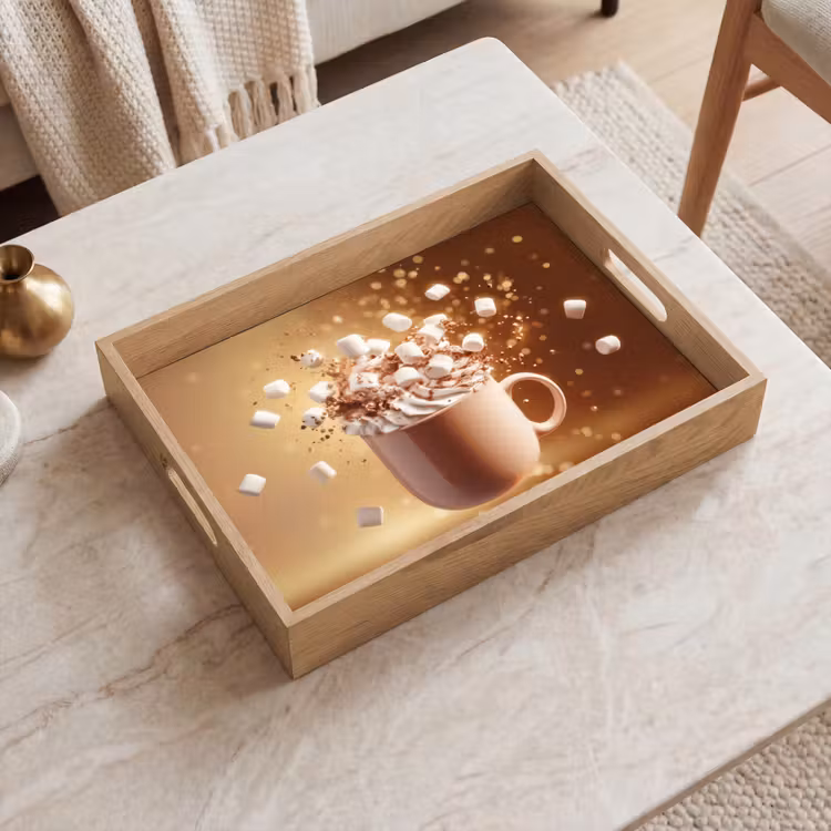 Dienblad - Chocomelk - Drinken - Warm - Bruin — 2