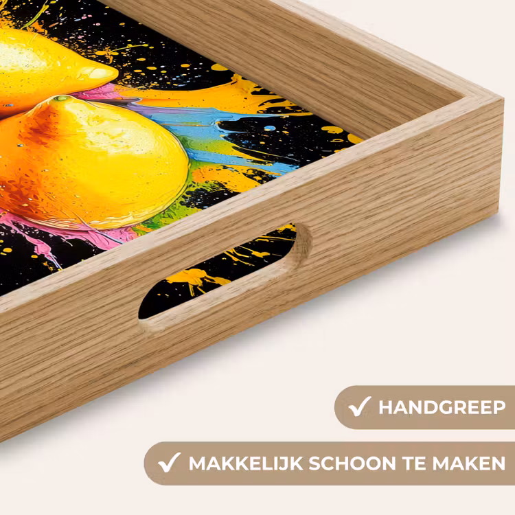 Dienblad - Citroen - Graffiti - Kleurrijk - Verf - Modern — 5
