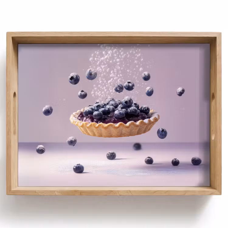 Dienblad - Eten - Taart - Bessen - Blauw — 1