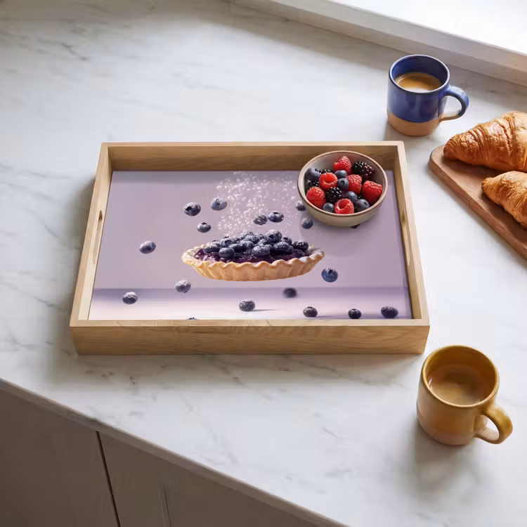 Dienblad - Eten - Taart - Bessen - Blauw — 4