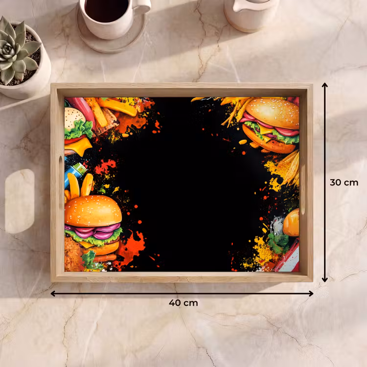 Dienblad - Fastfood - Graffiti - Hamburger - Eten - Modern — 9
