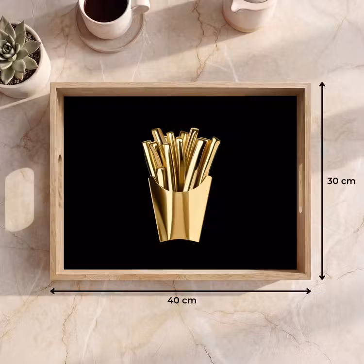 Dienblad - Friet - Goud - Chrome - Eten — 9