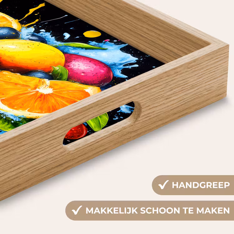 Dienblad - Fruit - Graffiti - Kleurrijk - Sinaasappel - Aardbei - Abstract — 5