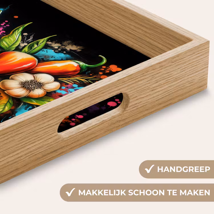 Dienblad - Groente - Peper - Knoflook - Graffiti - Verf - Kleurrijk — 5
