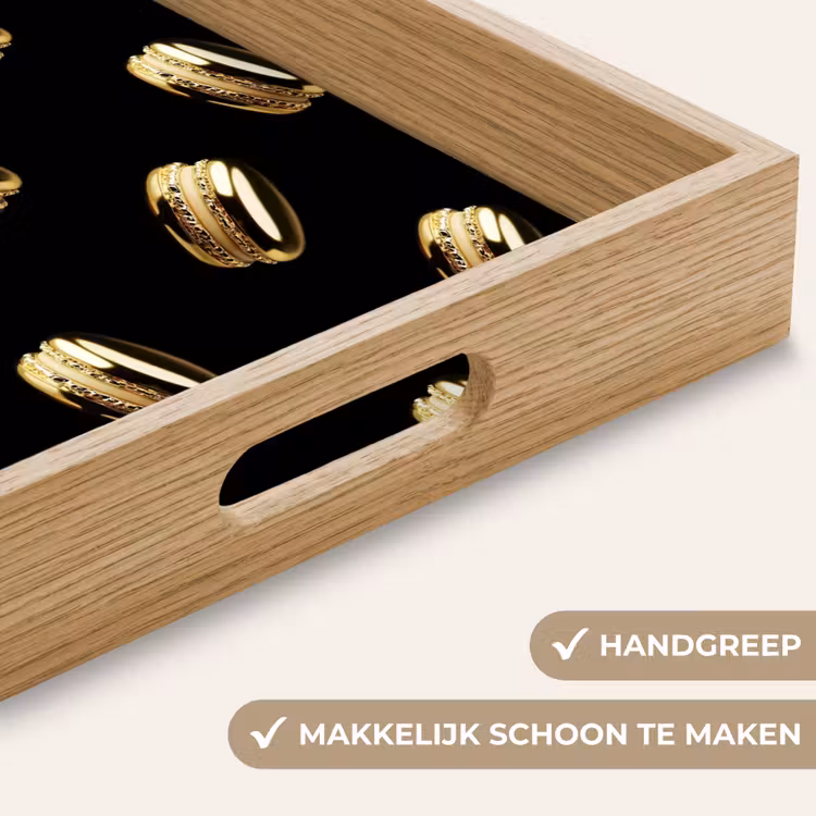Dienblad - Macarons - Patroon - Goud - Zwart — 5