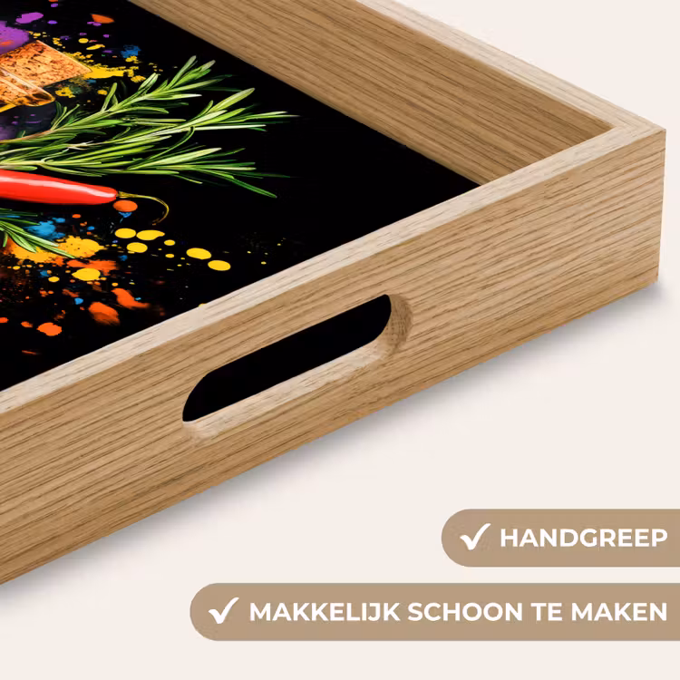 Dienblad - Olijfolie - Graffiti - Peper - Olijven - Modern — 5
