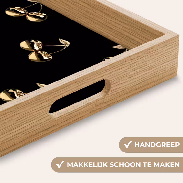 Dienblad - Patroon - Kersen - Goud - Chrome — 5