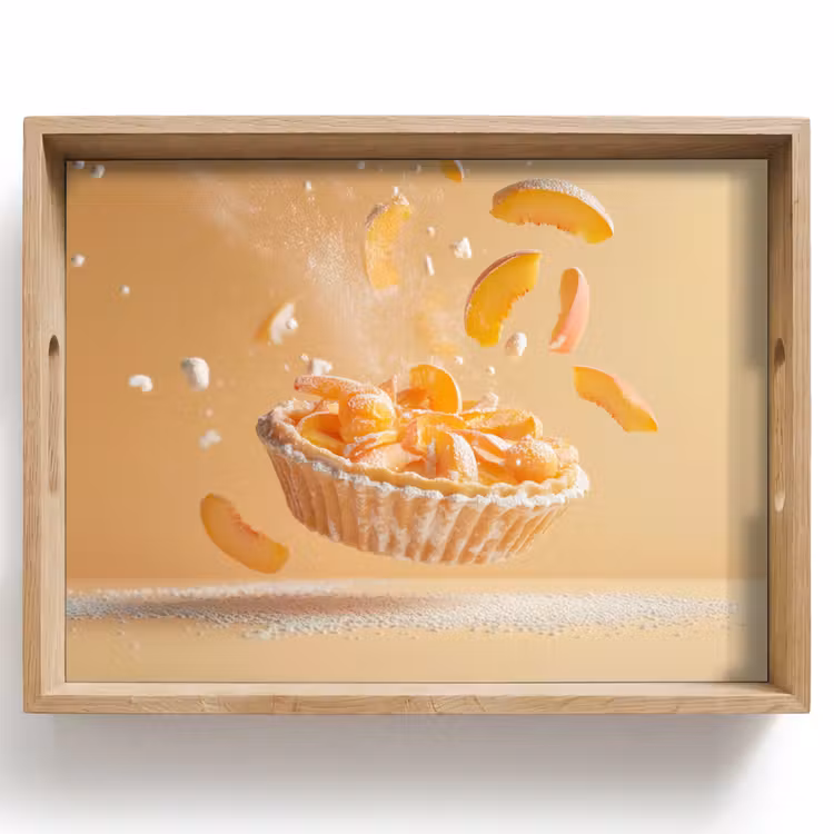 Dienblad - Peach - Eten - Taart - Oranje — 1