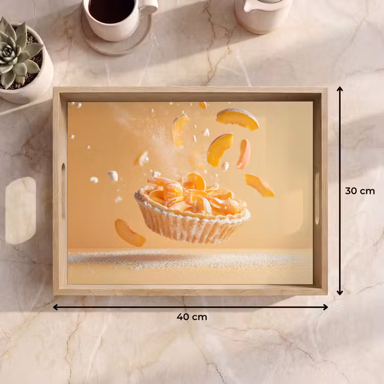 Dienblad - Peach - Eten - Taart - Oranje — 9