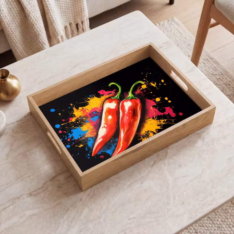 Dienblad - Peper - Graffiti - Verf - Abstract - Modern - Kleurrijk — 2