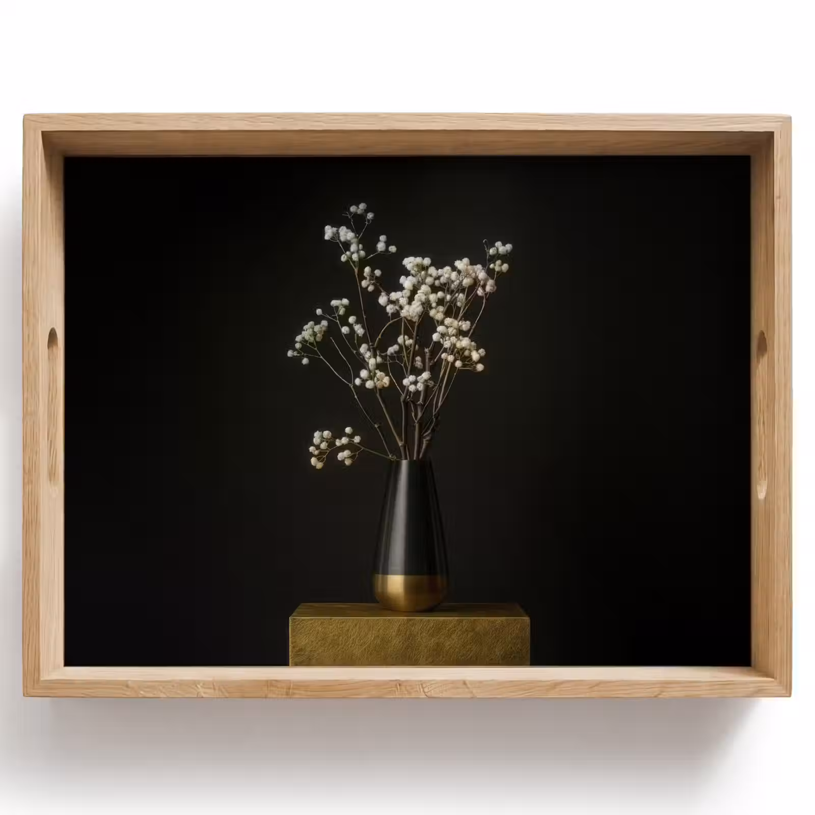 Dienblad - Bloembollen - Wit - Vaas - Minimalistisch — 1